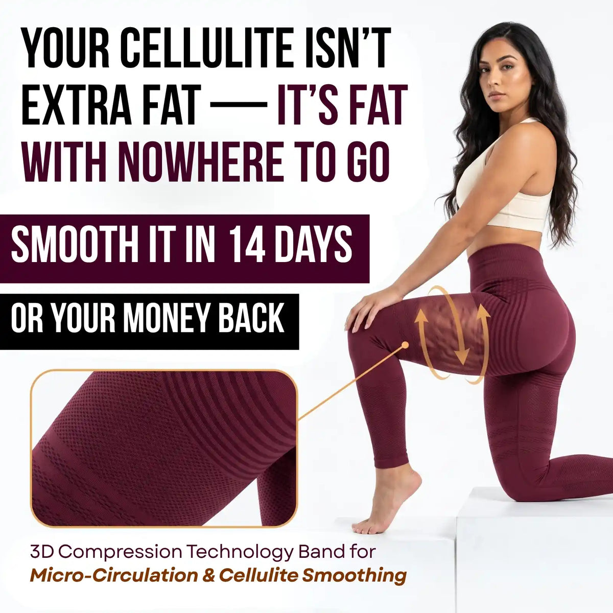 Cellumove USA 3D Legging: Smooths the Look of Cellulite from the First Wear