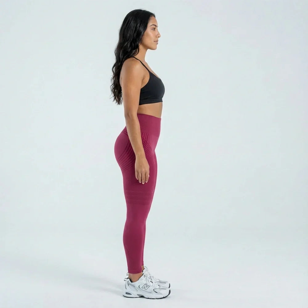 Cellumove USA 3D Leggings - Burgundy