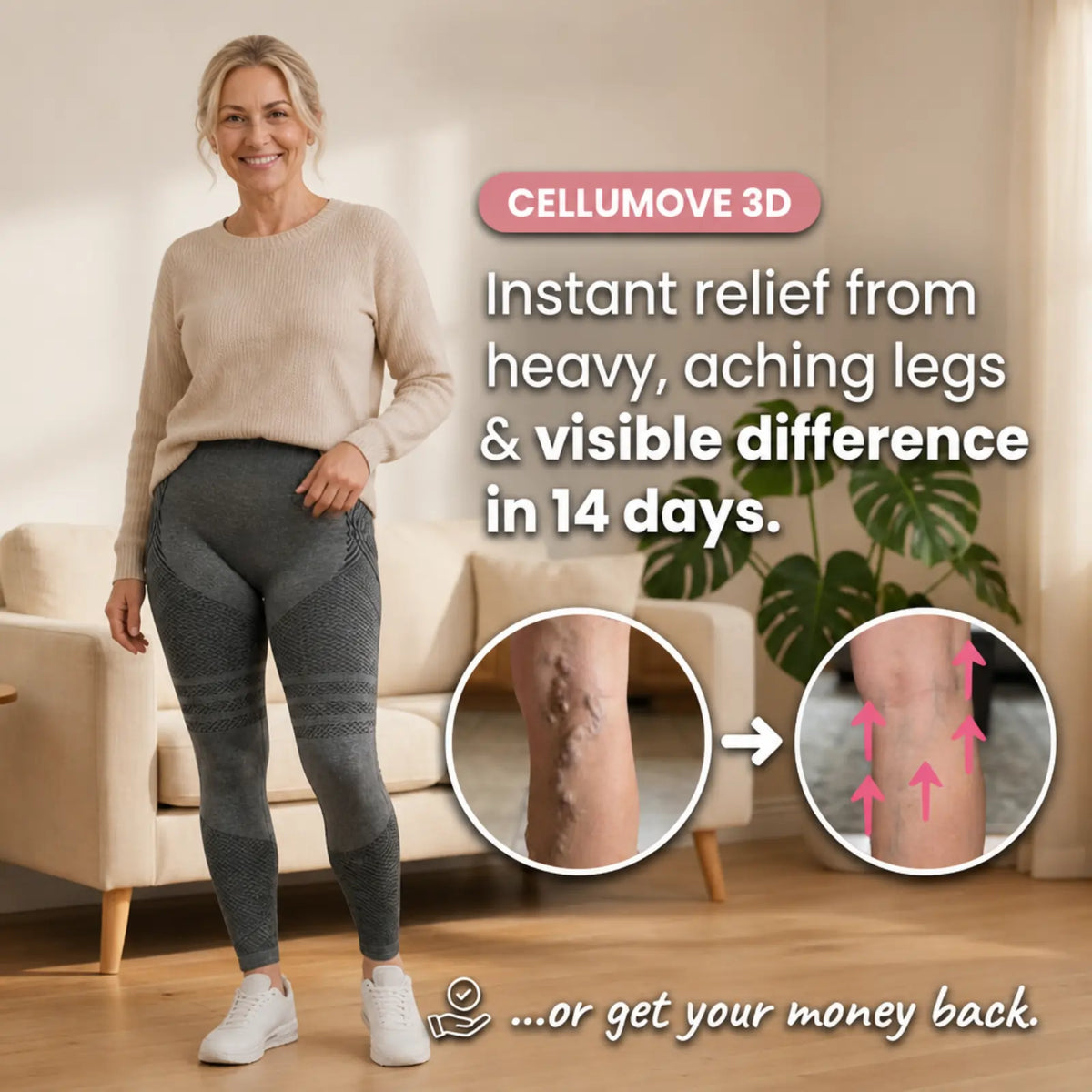 Cellumove USA Varicose Vein 3D Compression Legging